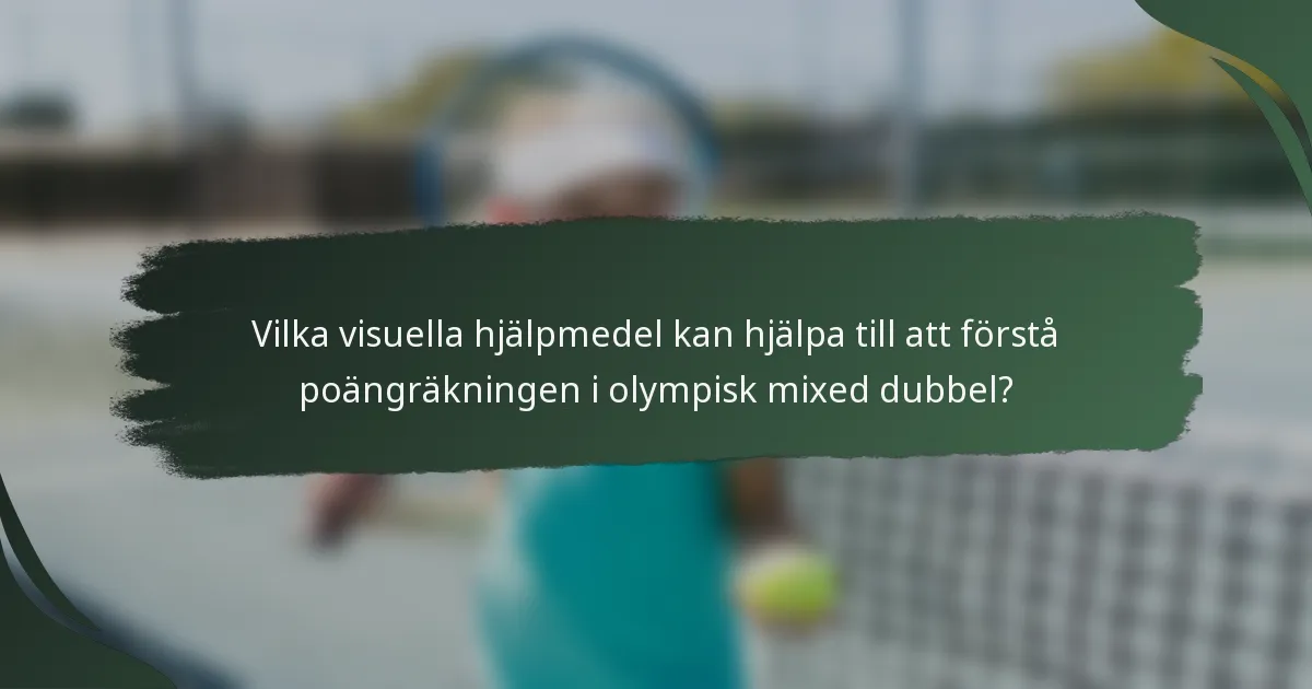 Vilka visuella hjälpmedel kan hjälpa till att förstå poängräkningen i olympisk mixed dubbel?